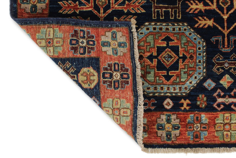 3x10 Navy and Rust Anatolian Traditional Runner