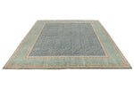 8x10 Blue and Green Traditional Rug