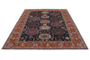 6x9 Navy and Red Traditional Rug