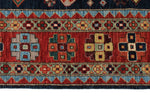6x9 Navy and Red Traditional Rug