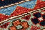 6x9 Navy and Red Traditional Rug