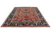 8x10 Red and Navy Traditional Rug