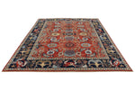 8x10 Red and Navy Traditional Rug