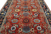 8x10 Red and Navy Traditional Rug