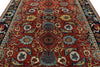 8x10 Red and Navy Traditional Rug