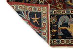 8x10 Red and Navy Traditional Rug
