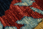 8x10 Red and Navy Traditional Rug