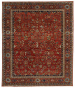 8x10 Rust and Multicolor Traditional Rug