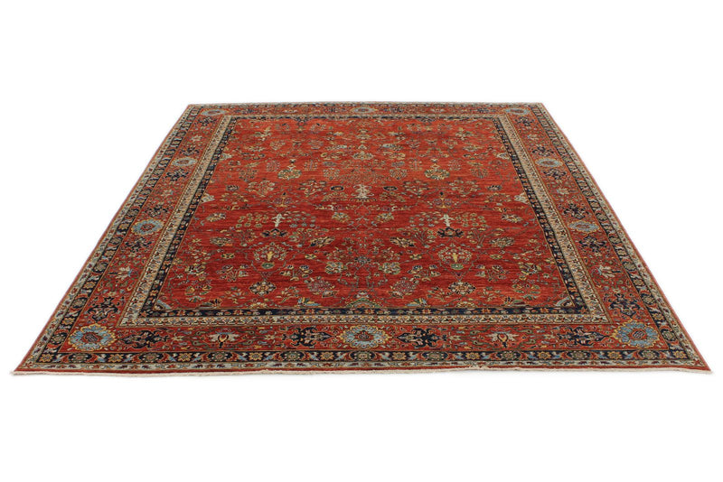 8x10 Rust and Multicolor Traditional Rug