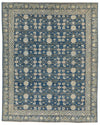 8x10 Blue and Beige Turkish Tribal Rug