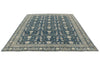 8x10 Blue and Beige Turkish Tribal Rug