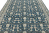 8x10 Blue and Beige Turkish Tribal Rug