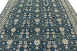 8x10 Blue and Beige Turkish Tribal Rug