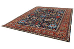 9x11 Navy and Burgundy Traditional Rug