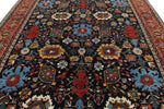 9x11 Navy and Burgundy Traditional Rug