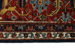 9x11 Navy and Burgundy Traditional Rug