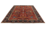 9x12 Red and Navy Traditional Rug