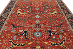 9x12 Red and Navy Traditional Rug