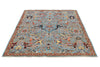 5x7 Blue and Multicolor Traditional Rug