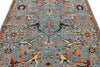 5x7 Blue and Multicolor Traditional Rug