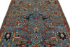 5x7 Blue and Multicolor Traditional Rug