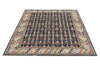 5x7 Navy and Beige Traditional Rug