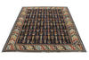 5x7 Navy and Beige Traditional Rug