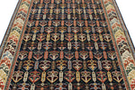 5x7 Navy and Beige Traditional Rug