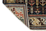5x7 Navy and Beige Traditional Rug