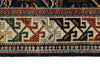 5x7 Navy and Beige Traditional Rug