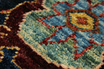 4x6 Blue and Charcoal Traditional Rug
