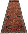 3x14 Rust and Gray Traditional Runner