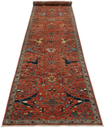 3x14 Rust and Gray Traditional Runner