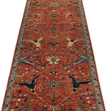 3x14 Rust and Gray Traditional Runner