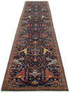 3x14 Navy and Multicolor Traditional Runner