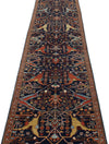 3x14 Navy and Multicolor Traditional Runner