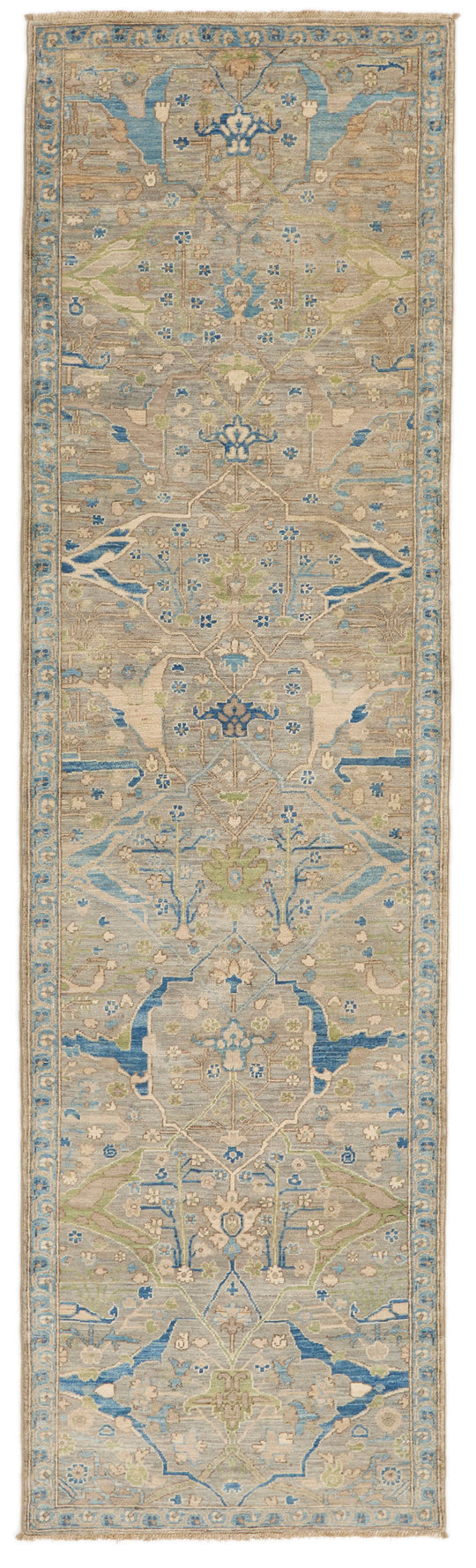 3x10 Brown and Blue Traditional Runner