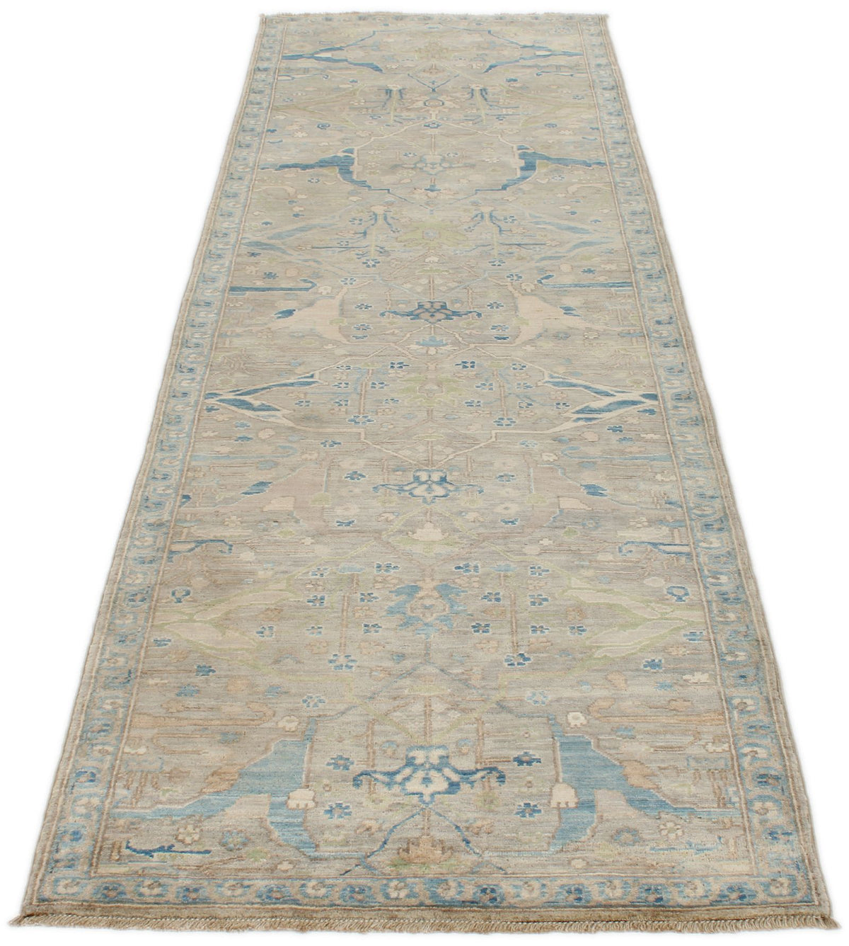 3x10 Brown and Blue Traditional Runner
