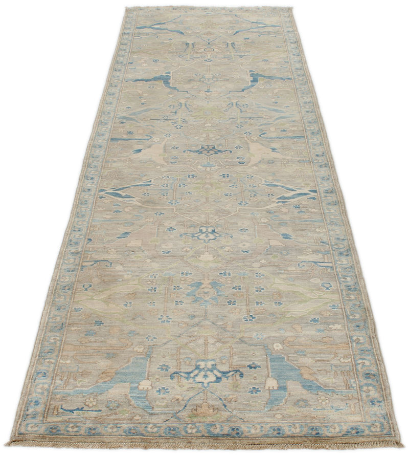 3x10 Brown and Blue Traditional Runner