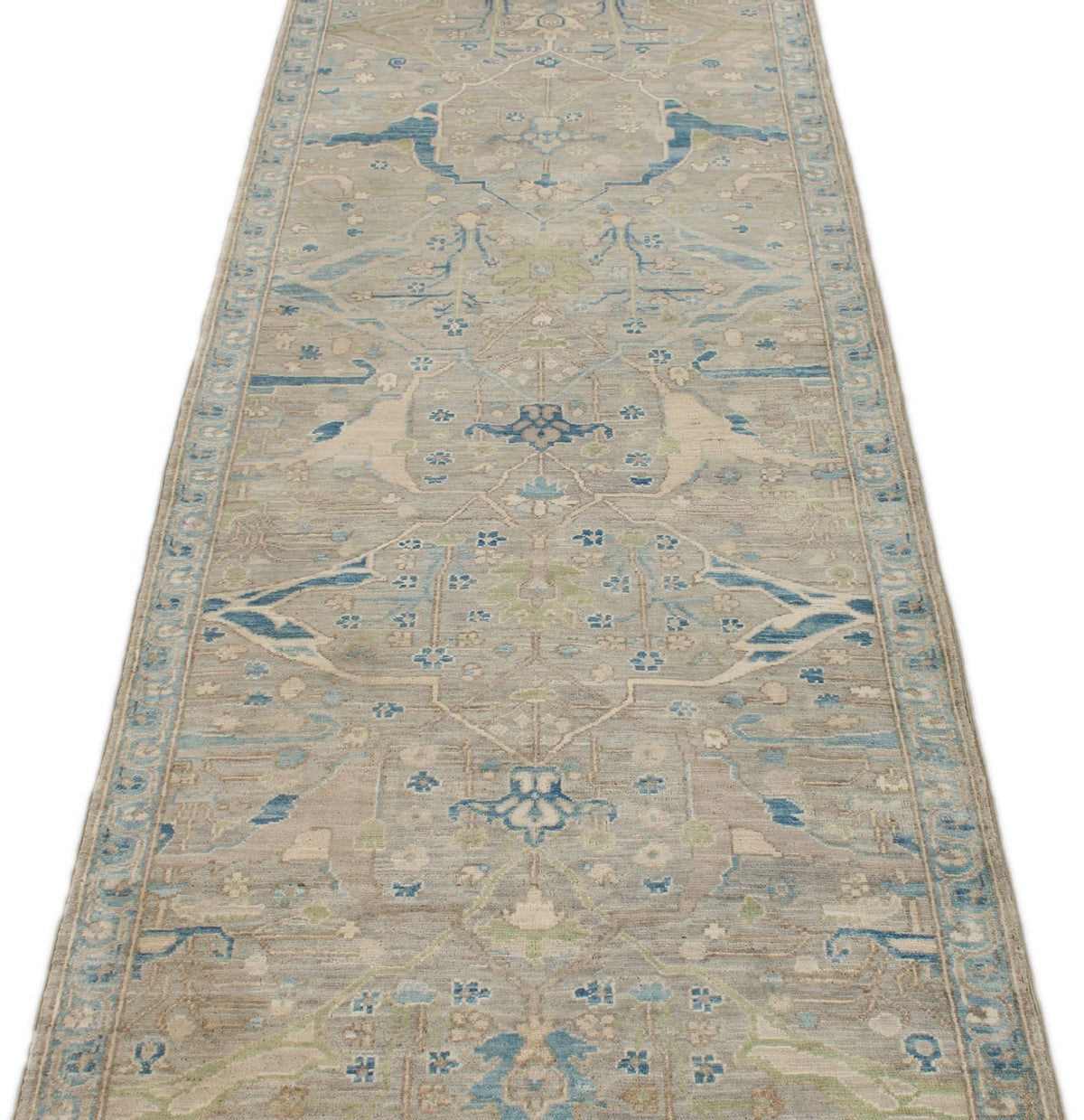 3x10 Brown and Blue Traditional Runner