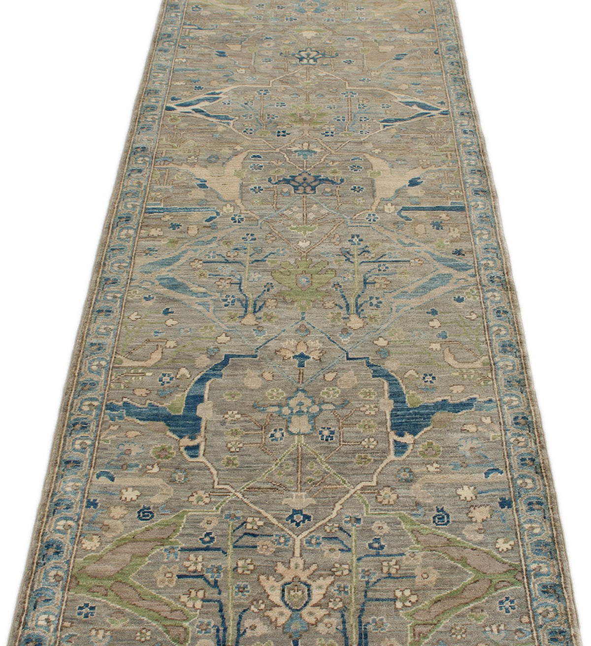3x10 Brown and Blue Traditional Runner