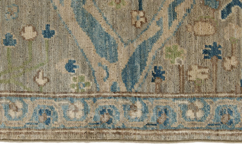 3x10 Brown and Blue Traditional Runner