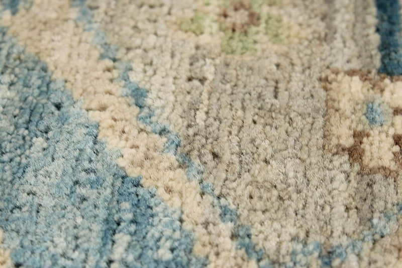3x10 Brown and Blue Traditional Runner