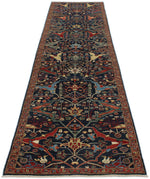 3x12 Navy and Red Traditional Runner