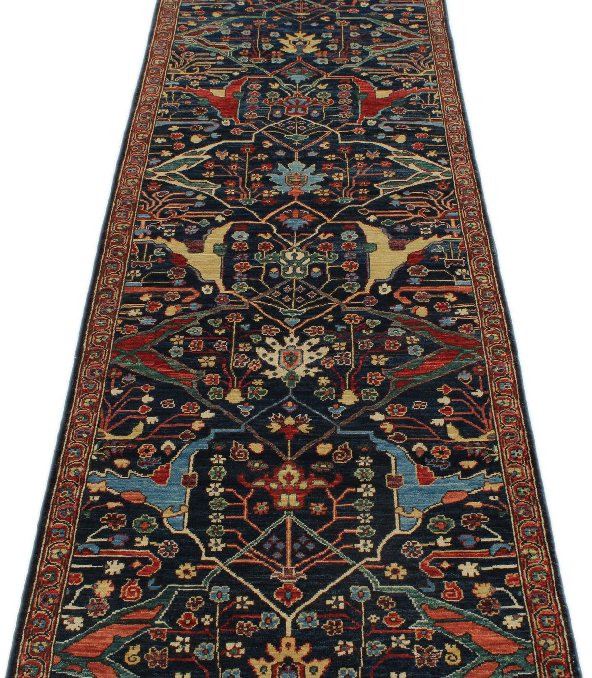 3x12 Navy and Red Traditional Runner