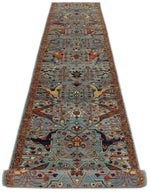 3x15 Blue and Multicolor Traditional Runner