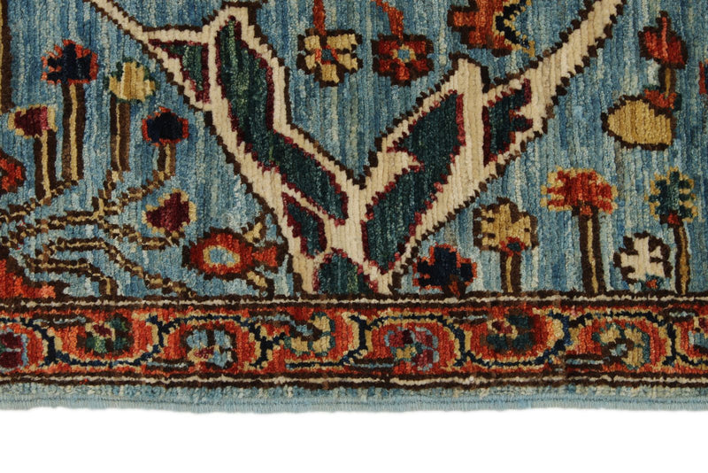 3x15 Blue and Multicolor Traditional Runner