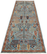 3x10 Blue and Multicolor Traditional Runner