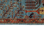 3x10 Blue and Multicolor Traditional Runner
