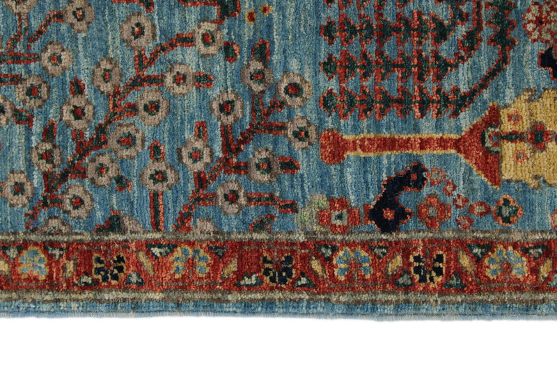 3x10 Blue and Multicolor Traditional Runner